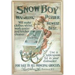 SNOW BOY WASHING POWDER SIGN