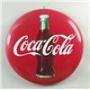 Image 1 : COCA COLA 36" PORCELAIN BUTTON SIGN