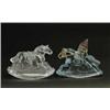 Image 1 : LOT OF 2 ROCKING HORSE CANDY CONTAINERS