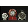 Image 1 : LOT OF 3 CLOCK CANDY CONTAINERS
