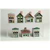 LOT OF 7 VILLAGE BUILDING CANDY CONTAINERS