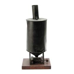 PATENT MODEL: E. P. BAUGH, BOILER ON WOODEN BASE