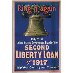 SECOND LIBERTY LOAN PAPER POSTER.