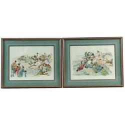 PAIR OF FRAMED BLACKVILLE DERBY PRINTS. 