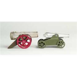 LOT OF 2 CANNON CANDY CONTAINERS