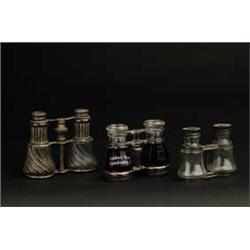 LOT OF 3 OPERA GLASSES CANDY CONTAINERS