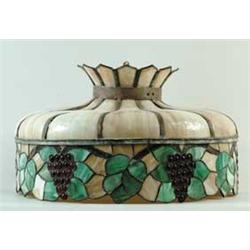 LEADED GLASS HANGING FIXTURE