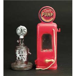 2 GAS PUMP CANDY CONTAINERS.  