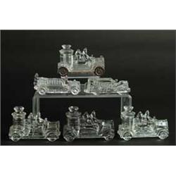 LOT OF 6 FIRE ENGINE CANDY CONTAINERS