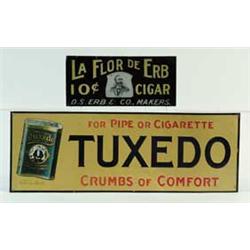 LOT OF 2 TOBACCO TIN SIGNS