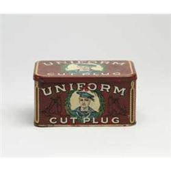 UNIFORM CUT PLUG TOBACCO TIN