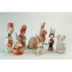 LOT OF 7 EASTER CANDY CONTAINERS