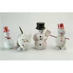 LOT OF 4 HOLIDAY CANDY CONTAINERS