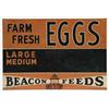 Image 1 : BEACON FEEDS TIN EGG SIGN