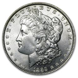 1889 MORGAN SILVER DOLLAR BU MS-63  mm