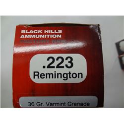 50 Rnds Black Hills 223 Rem 38gr JHP
