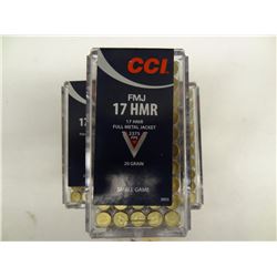 250 Rnds CCI 17HMR 20gr FMJ