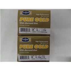 50 Rnds Gamebore Pure Gold 28cal 2.5in 9/16oz load, 6 shot