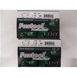 50 Rnds Kent Fasteel 12ga 3in 1 1/8 load, BB shot