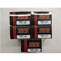 100 Rnds Black Hills 9mm Luger 124gr FMJ