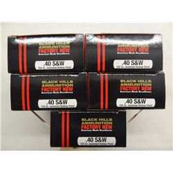 100 Rnds Black Hills 40 S&W 155gr JHP