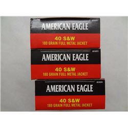 150 Rnds American Eagle 40 S&W 180gr FMJ