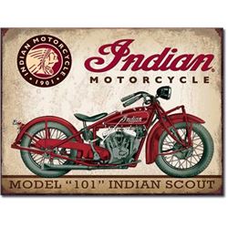 Indian Motorcycle Mod 101 Vintage Tin Sign