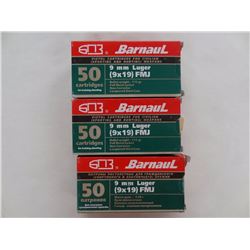 150 Rnds Barnaul 9mm Luger 115gr FMJ