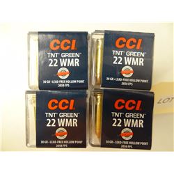 200 Rnds CCI TNT Green 22 WMR 30gr HP