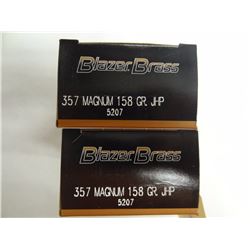 100 Rnds Blazer Brass 357 Mag 158gr JHP