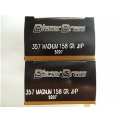 100 Rnds Blazer Brass 357 Mag 158gr JHP