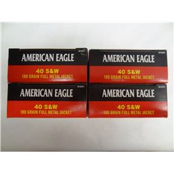 200 Rnds American Eagle 40 S&W 180gr FMJ