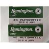 Image 1 : 100 Rnds Remington 45 ACP 230gr JHP