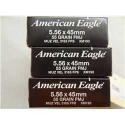 60 Rnds American Eagle AR 5.56 55gr FMJ