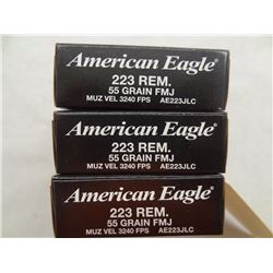 60 Rnds American Eagle AR 223 55gr FMJ