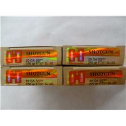 20 Rnds Hornady 20ga 250gr FTX Slug