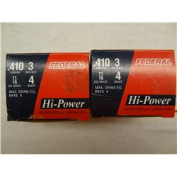 50 Rnds Federal 410 3in 11/16 load, 4 shot