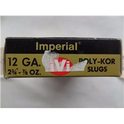 2 BOXES IMPERIAL 12GA POLY KOR SLUG 2 3/4IN