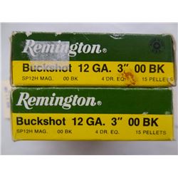 2 BOXES REMINGTON 12GA 00 BUCKSHOT 3IN
