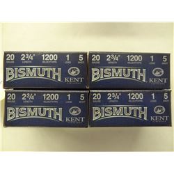 4 BOXES KENT 20GA 2 3/4IN BISMUTH 5 SHOT 1 LOAD