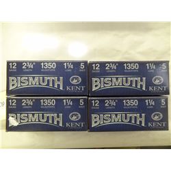4 BOXES KENT 12GA 2 3/4IN BISMUTH 5 SHOT 1 1/4 LOAD
