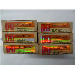 6 BOXES HORNADY 20GA 2 3/4IN SST 250GR FTX SLUG