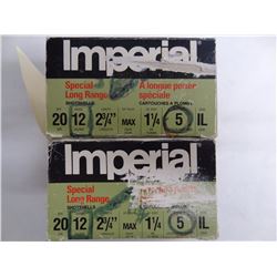 2 BOXES IMPERIAL 12GA 2 3/4IN 5 SHOT 1 1/4 LOAD