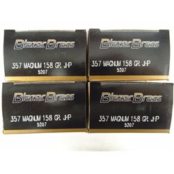 4 BOXES BLAZER BRASS 357 MAG 158GR JHP