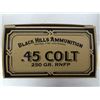 Image 1 : 1 BOX BLACK HILLS 45 COLT 250GR RNFP
