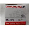 Image 1 : 1 BOX WINCHESTER 45 AUTO 230GR FMJ