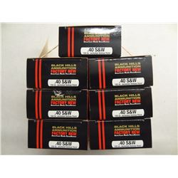 7 BOXES BLACK HILLS 40 S&W 155GR JHP