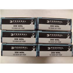 6 BOXES FEDERAL 308 WIN 150GR SP