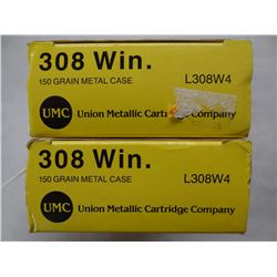 2 BOXES UMC 308 WIN 150GR METAL CASE