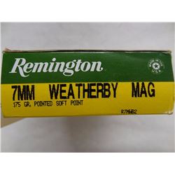 1 BOX REMINGTON 7MM WEATHERBY MAG 175GR SP